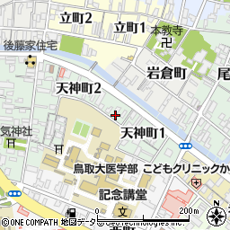 鳥取県米子市天神町周辺の地図