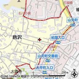 神奈川県横浜市南区唐沢15周辺の地図