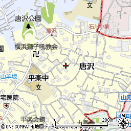 神奈川県横浜市南区唐沢51周辺の地図