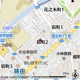 神奈川県横浜市南区宿町周辺の地図