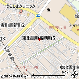 島根県松江市東出雲町錦新町周辺の地図