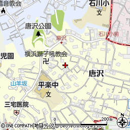 神奈川県横浜市南区唐沢47-14周辺の地図