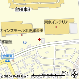 東京靴流通センターカインズモール木更津金田店周辺の地図