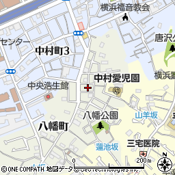 神奈川県横浜市南区八幡町13周辺の地図
