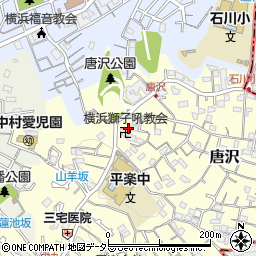 神奈川県横浜市南区唐沢44周辺の地図