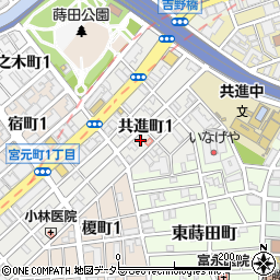 神奈川県横浜市南区共進町周辺の地図