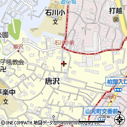 神奈川県横浜市南区唐沢18周辺の地図