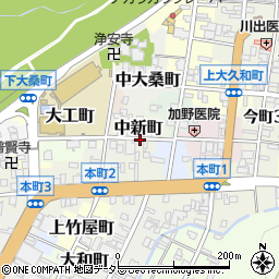 岐阜県岐阜市中新町周辺の地図
