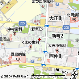 倉吉市営新町駐車場周辺の地図