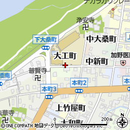岐阜県岐阜市大工町周辺の地図