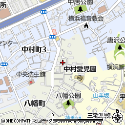 神奈川県横浜市南区八幡町7-2周辺の地図