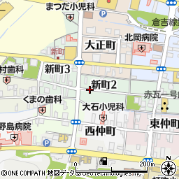 鳥取県倉吉市新町周辺の地図