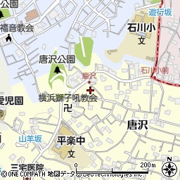 神奈川県横浜市南区唐沢37周辺の地図