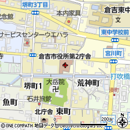 倉吉市役所　生活産業部・地域づくり支援課市民生活相談周辺の地図