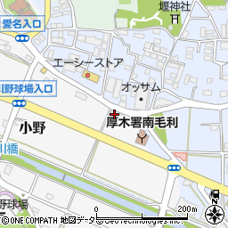 神奈川県厚木市小野224周辺の地図