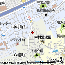 神奈川県横浜市南区八幡町5周辺の地図
