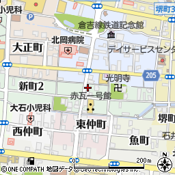 鳥取県倉吉市新町1丁目周辺の地図