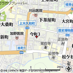 岐阜県岐阜市今町3丁目10周辺の地図