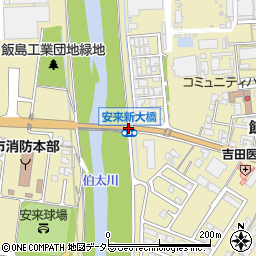 安来新大橋周辺の地図