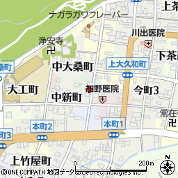 岐阜県岐阜市久屋町周辺の地図