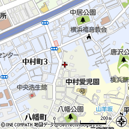 神奈川県横浜市南区八幡町4周辺の地図