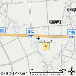 島根県安来市赤江町越前町周辺の地図