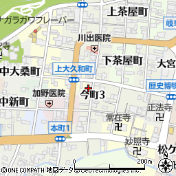 岐阜県岐阜市今町3丁目20周辺の地図