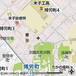 鳥取県米子市博労町周辺の地図