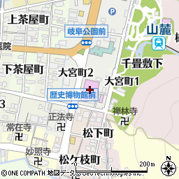 岐阜市歴史博物館周辺の地図