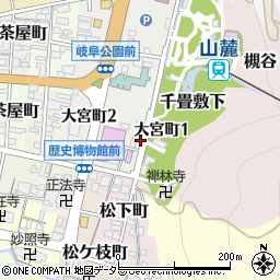 岐阜公園トイレ６周辺の地図