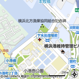 横浜市中部水再生センター要員宿舎周辺の地図