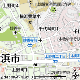 妙香寺前周辺の地図