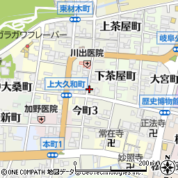 岐阜県岐阜市今町周辺の地図