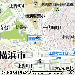 神奈川県横浜市中区上野町3丁目周辺の地図