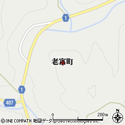 京都府綾部市老富町周辺の地図