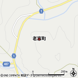 京都府綾部市老富町周辺の地図