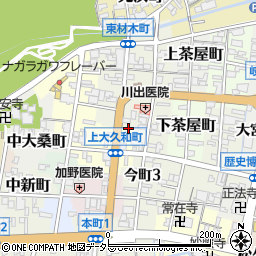 岐阜県岐阜市東材木町17周辺の地図