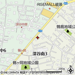 ファミリーマート綾瀬深谷南三丁目店周辺の地図