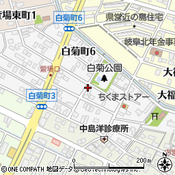 岐阜県岐阜市白菊町周辺の地図