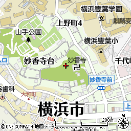 神奈川県横浜市中区妙香寺台周辺の地図