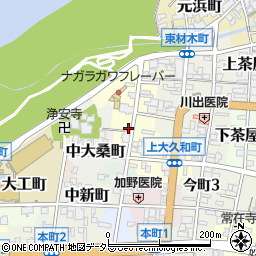 岐阜県岐阜市西材木町38周辺の地図