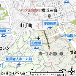 神奈川県横浜市中区柏葉1周辺の地図