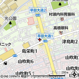 岐阜早田郵便局周辺の地図