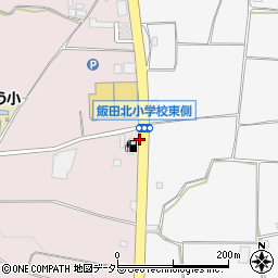 飯田北小学校東側周辺の地図