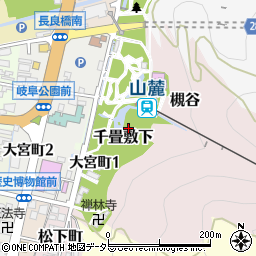 岐阜公園周辺の地図