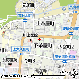 岐阜県岐阜市下茶屋町32周辺の地図