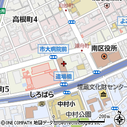 神奈川県横浜市南区浦舟町周辺の地図