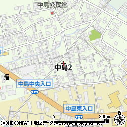 鳥取県米子市中島2丁目5-21周辺の地図