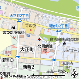 鳥取県倉吉市大正町周辺の地図