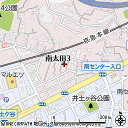 神奈川県横浜市南区南太田3丁目周辺の地図